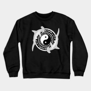 Yin and Yang Hammerhead Sharks Crewneck Sweatshirt